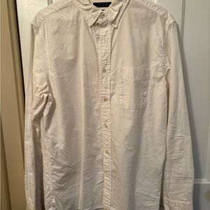 Banana Republic Cream Casual Button-Down Shirt